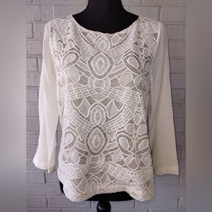 Twelfth Street Silk & Lace Blouse
